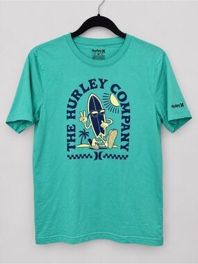 Hurley The Hurley Company Surf Graphic T-Shirt Youth XL 13-15 Teal Blue